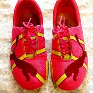 Brilliant Pink and Yellow Anaida fashion sneakers from PUMA